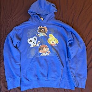 Animal Crossing New Horizons Blue Hoodie Sweatshirt Small Nintendo